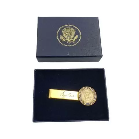 2000s George W. Bush Presidential Seal Gift Signature Tie Bar