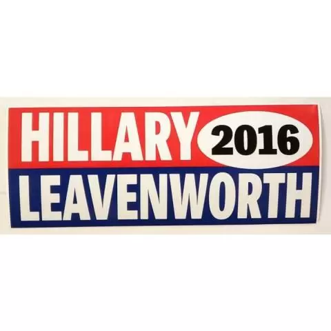 Hillary Clinton 'H' Decal Bumper Sticker 
