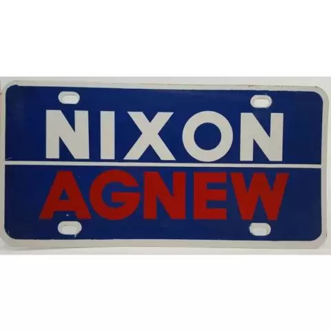 Richard Nixon 1973 inauguration Washington DC replica License plate