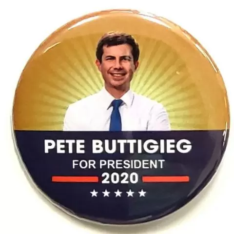 MAYOR PETE BUTTIGIEG OFFICIAL 2020 PRESIDENTIAL CAMPAIGN "VOTE PETE" BUTTON RARE 