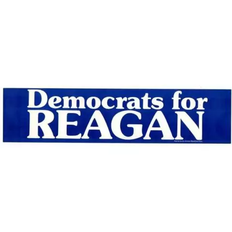 Ronald Reagan bumper sticker presidential election