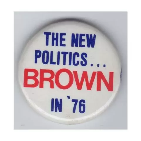 1976 Jerry Brown For President Campaign Button 