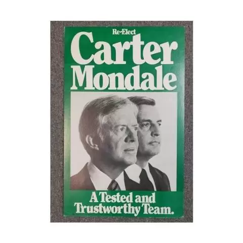 CARTER MONDALE 1980 RE-ELECTION POSTER 