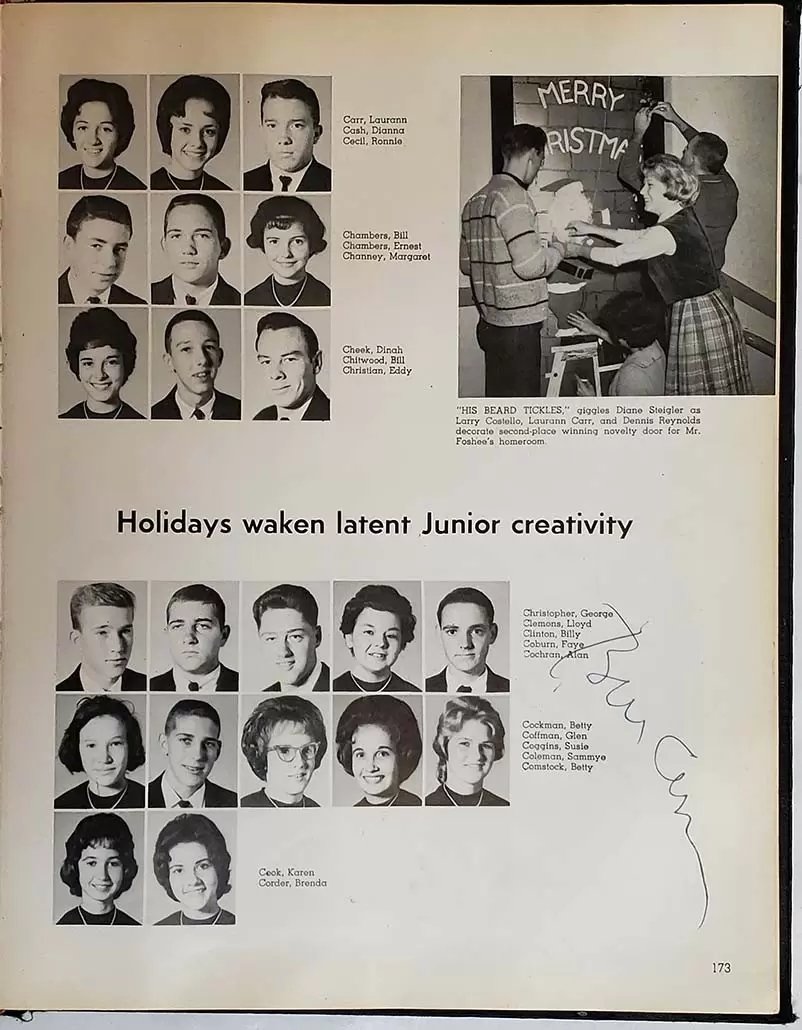 1963 Clinton SIGNED 1963 High School Yearbook