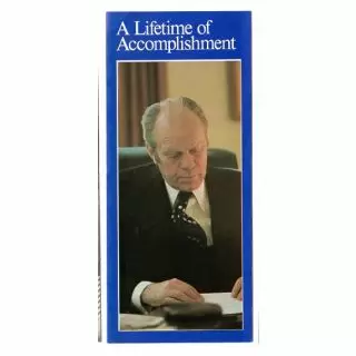 Original 1976 Gerald Ford President Campaign Flyer A Lifetime of Accomplishment 