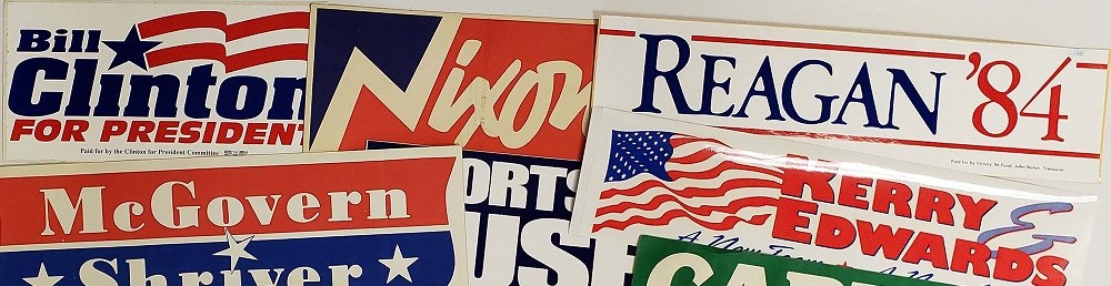 Original Political Bumper Stickers & Decals | Presidential Collectibles