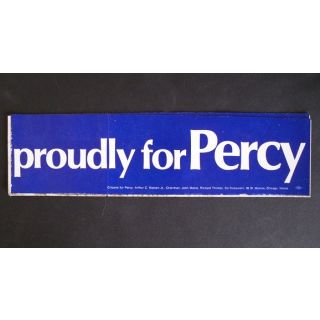 Proudly for Percy bumper sticker
