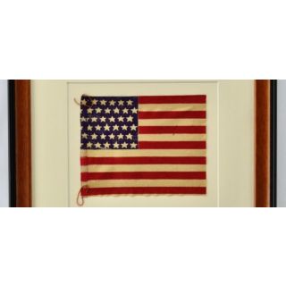 1889 Antique 42 Star American Flag - Benjamin Harrison