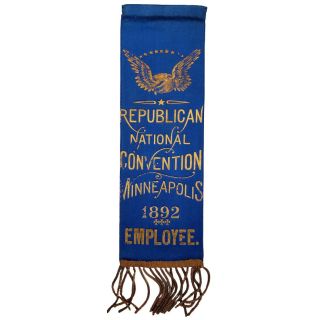 1892 Republican National Convention Ribbon Badge
