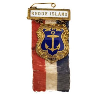 1924 Scarce Republican National Convention Rhode Island Badge