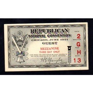 1944 Republican Convention TIcket
