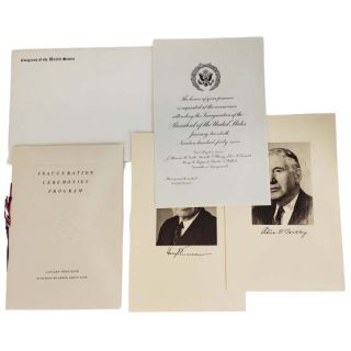 1949 Harry Truman Congressional Inaugural Invitation Set