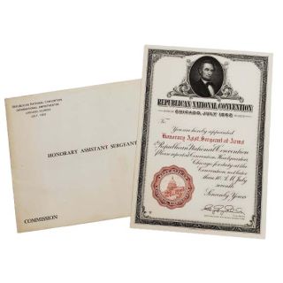 1952 Republican Convention Asst Sergeant At Arms Appointment Certificate