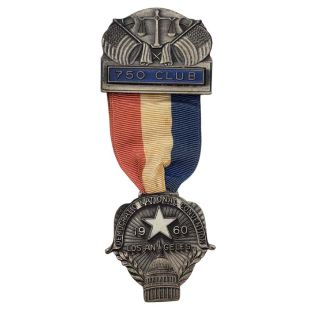 1960 Classic John F Kennedy Democratic Convention 750 Club Badge VF