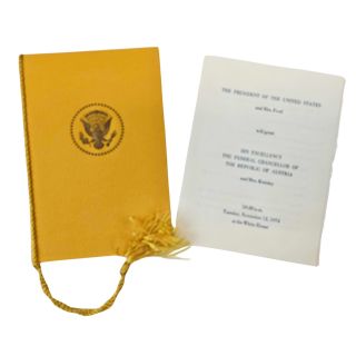 1974 White House State Dinner & Ceremony Program for Austria Chancellor Kreisky
