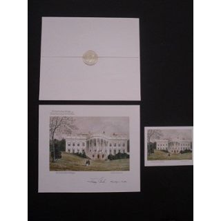 1980 white house christmas card gift print set