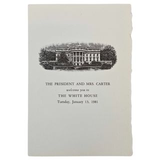 1981 Jimmy Carter White House Dinner for Labor Leaders Program  - John Raitt Performance