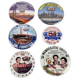 1984 Democratic National Convention Campaign Button Set - Mondale