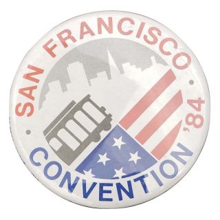 1984 Democratic National Convention 3" Button - Mondale Ferraro
