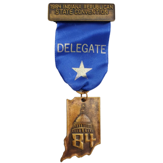 1984 Indiana State Republican Convention Delegate Badge