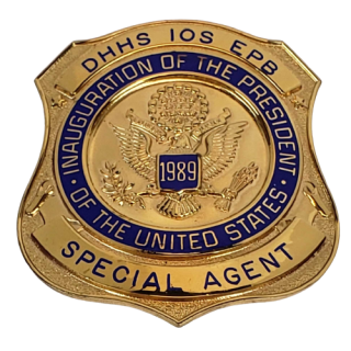 1989 Bush Quayle Inauguration DHHS IOS EPB Special Agent Police Badge