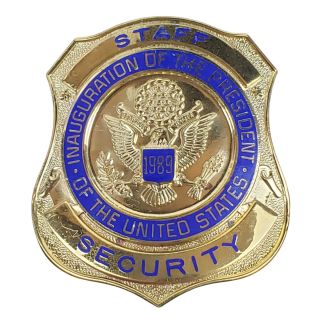 1989 George Bush Inauguration Security Staff Badge