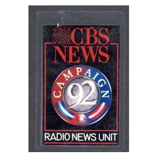 1992 CBS News Credentials Badge