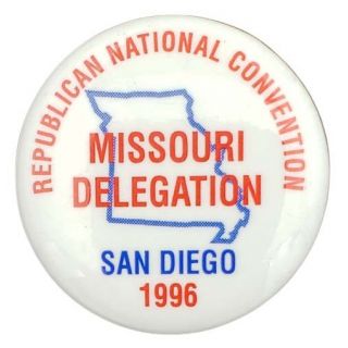1996 Republican National Convention Missouri Delegation Button