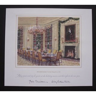 White House Christmas Gift Print