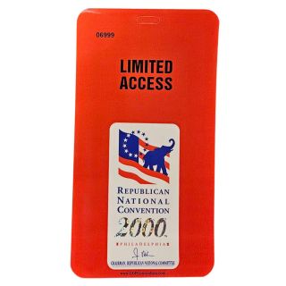 2000 Republican National Convention Guest Credentials Badge 