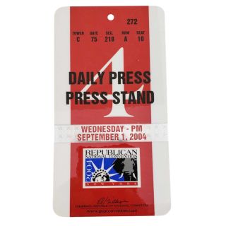 2004 Republican National Convention Daily Press Credentials - George W. Bush