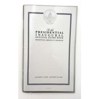 2009 Barack Obama Official Inaugural Guide Book