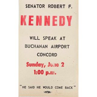 1968 Robert Kennedy Campaign Rally in California Just Days Before Assassination
