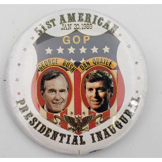 1989 Bush Quayle GOP Inaugural Button