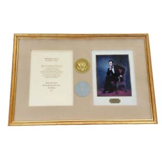 1971 Abraham Lincoln Nixon White House Christmas Gift Print Framed