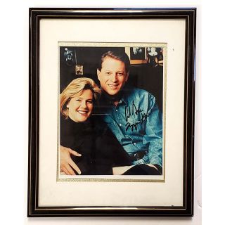 Al Gore and Tipper Gore Signed Photograph Framed