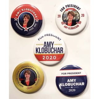 Amy Klobuchar For President 2020 Campaign Buttons (5)