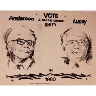 1980 Anderson Lucey Independent Election Campaign Poster