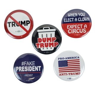Anti Donald Trump Campaign Button Set of 5 Different
