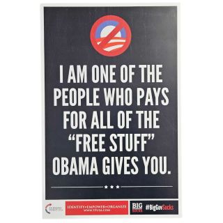 Anti Obama Turning Points USA "Free Stuff" Campaign Poster