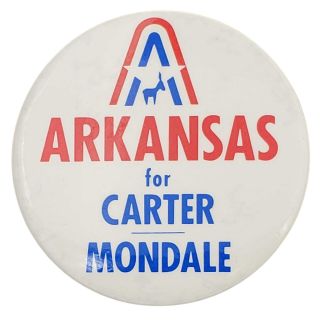 1980 Arkansas for Carter Mondale Scarce Button
