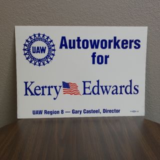 Autoworkers for Kerry Edwards Poster