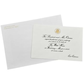 2009 Barack Obama White House Dinner Invitation to Congressional Committee Chairs Event