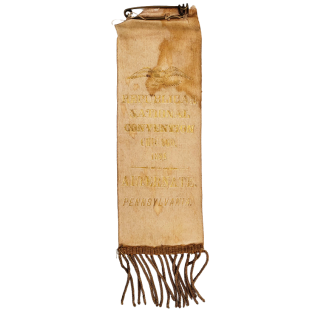 1888 Scarce Republican Convention Pennsylvania Alternate Delegate Badge 