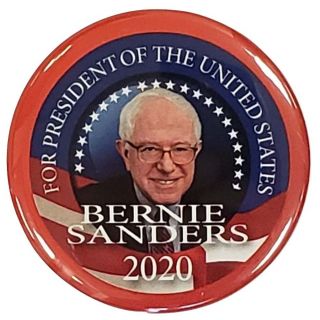 Bernie Sanders 2020 Campaign Button Red 