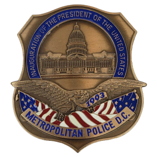 1993 Clinton Gore Inauguration Metropolitan Police Badge