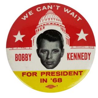 1968 Scarce Bobby Kennedy for President 