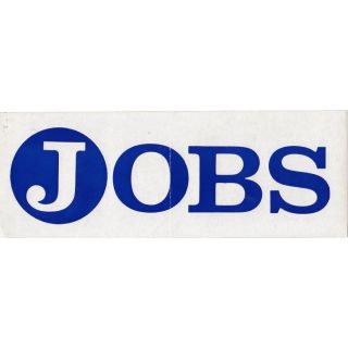 Jobs Jay Rockefeller vintage bumper sticker