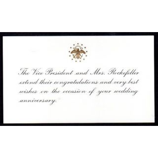 Vice President Rockefeller white house card