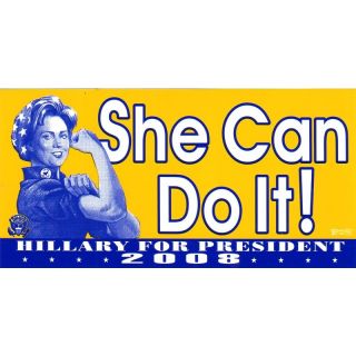 She Can Do It! bumper sticket